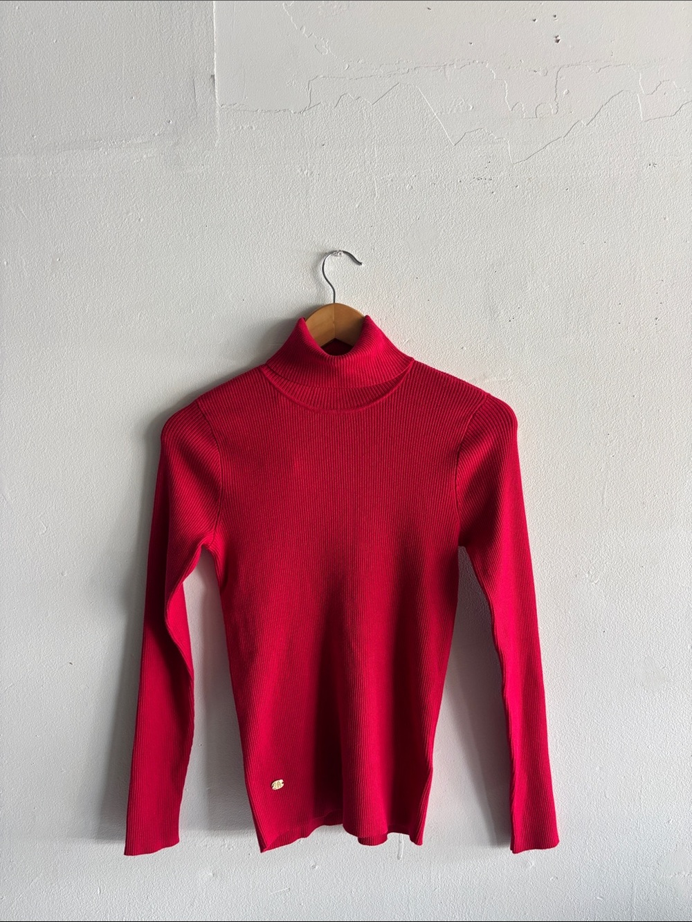 Ralph Lauren Black Label Women's Ribbed Turtleneck Sweater - Fuchsia - Picture 2 of 6
